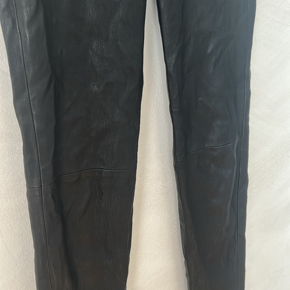 Theory leggings Adebelle 100% Lambskin Leather size 6 black - Picture 5 of 9